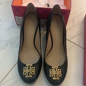 Tory Burch Melinda 85MM Wedge Leather Heels